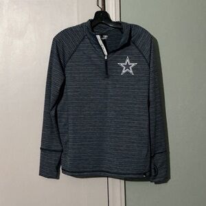 NFL Navy and White Striped Women's Zip Up